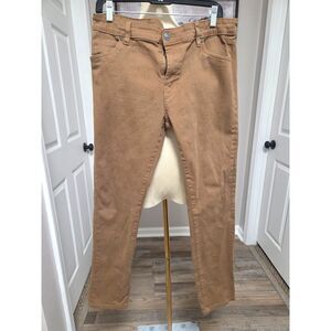 Stitches and Rivets Men's 34x32 Camel Tobacco Brown Straight Leg Jeans